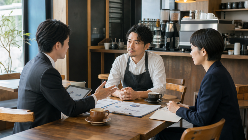 仙台 カフェ M&A（売却・買収・事業承継）を検討するイメージ